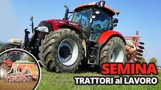 Semina 2018 trattori al lavoro con Case 130 cvx e seminatrice Gaspardo [upl. by Treblig]