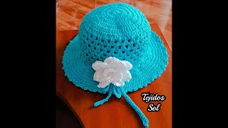 SOMBRERO TEJIDO A CROCHET FACIL Y RAPIDO DE HACER [upl. by Almond]