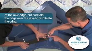 How to flash Metal Roofing Systems Ridge Installation [upl. by Atirat]