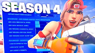 NEW Best CONSOLE Settings For Season 4 Fortnite PS4PS5Xbox [upl. by Eeldarb]