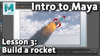 Intro to Maya Lesson 3  10  3D Modeling your first model [upl. by Airdnekal]