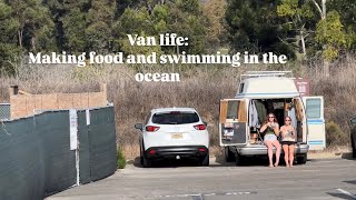 making food and a beach adventures  van life vlog [upl. by Enerak760]