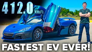 Rimac Nevera review Worlds fastest EV with 258mph top speed [upl. by Ahsinan]