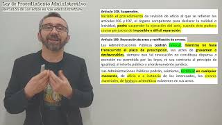 Ley 392015 Procedimiento Administrativo 10a Parte  Revisión de actos en vía administrativa [upl. by Sailesh]