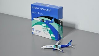 NG Model United Airlines Boeing 737 MAX10 SAF test aircraft N27602 Model Review [upl. by Elleira]