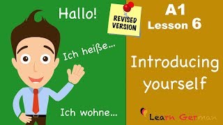 Revised  A1  Lesson 6  sich vorstellen  introducing yourself in German  Learn German [upl. by Derwood753]