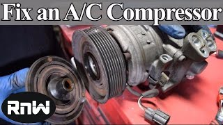 How to Diagnose and Replace an AC Compressor Coil Clutch and Bearing on Your Car [upl. by Hailahk290]