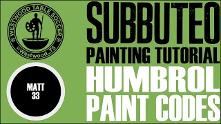 Subbuteo Painting Tutorial  Humbrol Paint Codes and Colour Matching [upl. by Notloc]