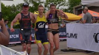 Keet Dailey Assists Collapsed Runner to the Finish Line at OlympicDistance National Championships [upl. by Bent236]