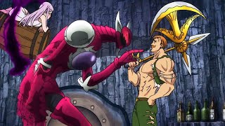 Escanor VS Galand y Melascula PELEA COMPLETA Español LATINO  Nanatsu No Taizai Grand Cross [upl. by Intihw340]