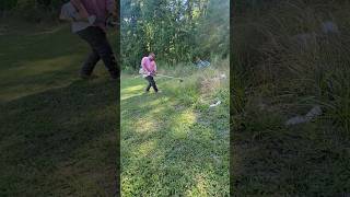 WeedEating Tall Grass lawncare [upl. by Otnas]