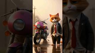 cute cat meo cat with bike 38 cat meaow cuteanimal meo [upl. by Dammahom]