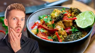 Rotes Thai Curry mit Kokosmilch  Thailändisch kochen lernen [upl. by Blunt]