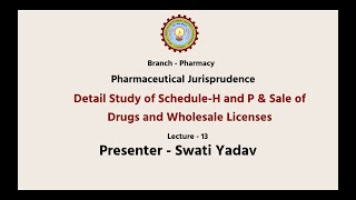 Pharmaceutical Jurisprudence  Detail Study of ScheduleH and P amp Sale of Drugs  AKTU Digital [upl. by Nady]