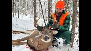 2022 Maine Deer Hunt  DoubleTeaming on a Big Buck Track [upl. by Annelise902]