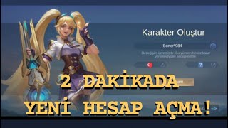 2 Dakikada Mobile Legends Yeni Hesap Açma Android  MLBB Yeni Hesap Nasıl Açılır Sesli Anlatım [upl. by Ainatnas541]