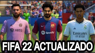 Actualiza tu FIFA 22 a EA FC 24 equipos uniformes fichajes plantillas para PS4 PS5 XBOX ONE PC [upl. by Anabahs]