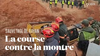 Les images de lopération au Maroc pour sauver le petit Rayan tombé dans un puits [upl. by Desiri68]