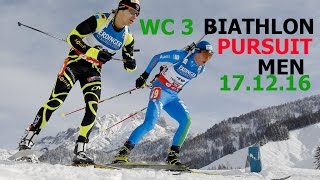 BIATHLON MEN PURSUIT 17122016 World Cup 3 NOVE MESTOCzech Republic [upl. by Conrado]