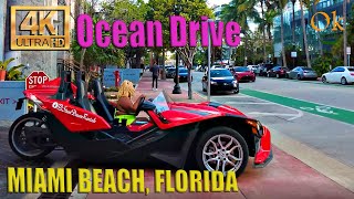 4K Ocean Drive and Collins Avenue MIAMI Beach Florida USA 2022 Morning Walk [upl. by Grimona]