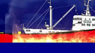 Mv Doña Paz sinking sinkingships animation sinking ship titanic [upl. by Corrie]