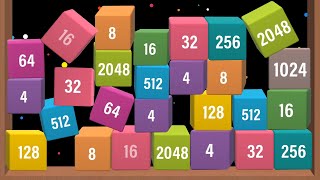 Drop Block 3D  2048 Cubes Fall amp Merge Colorful ASMR Gameplay Fun Math Game 2048 Tiles Merge [upl. by Mallina678]