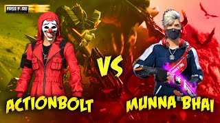 ACTIONBOLT VS MUNNA BHAI  1 Vs 1 OP Headshots  Must Watch  Free Fire Telugu  Munna Bhai Gaming [upl. by Redlac802]