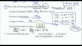 Hydrate worksheet Lecture [upl. by Kilah714]