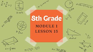 8th Grade Module 1 Lesson 15 Eureka Math Squared [upl. by Charyl]