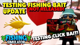 Fishing Simulator  Testing Fishing Bait Update on test server [upl. by Anton]