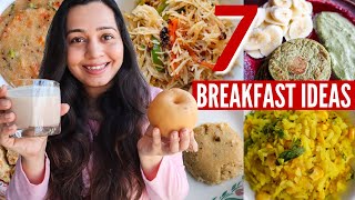 7 INDIAN BREAKFAST IDEAS vegetarian for the week  Healthy Indian Breakfast Recipes [upl. by Rosamond]