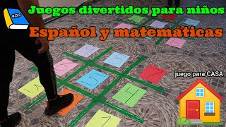 JUEGOS DIVERTIDOS PARA NIÑOS EN CASA 5 JUEGOS PARA ESPAÑOL Y MATEMÁTICAS PREESCOLAR Y PRIMARIA [upl. by Polloch]