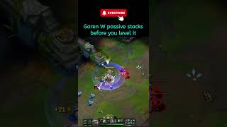 League of legends Garen W passive stacks before you level it leagueoflegendstips garen [upl. by Meldoh]