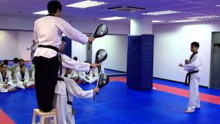 Hankuk Taekwondo Singapore  540 Degree Triple Kick [upl. by Micky]