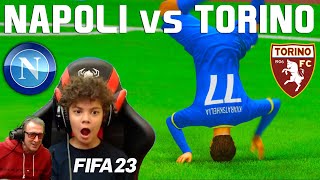 NAPOLI vs TORINO La Sfida Genitore vs Figlio su FIFA 23 PALLA MATTA [upl. by Bore]