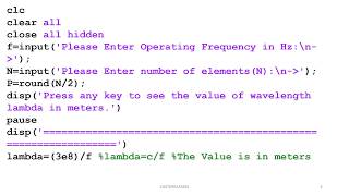 Binomial Array Antenna MATLAB code m file [upl. by Tyrrell]