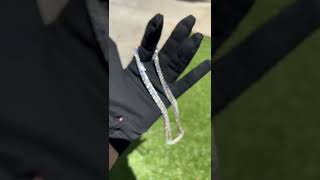 2mm and 4mm VVS Moissanite Diamond Tennis Chain Shine and Pass Diamond Tester  Link in Description✅ [upl. by Urban]