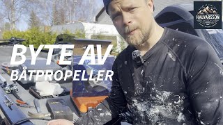 HUR DU BYTER PROPELLER PÅ EN BÅTMOTOR Utombordare [upl. by Magnum]