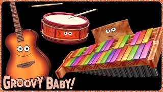 quotLatinquot – Baby Sensory Music Video – Vibrant Animated Instruments Playing Lively Music [upl. by Tarrsus495]