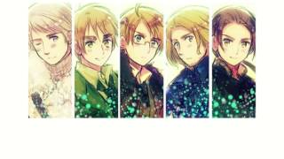 Quadrilingual cover  We Wish You a Merry Christmas Hetalia version [upl. by Roshelle]