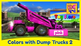 Learn Colors with Dump Trucks Part 2  Educational Video for Kids by Brain Candy TV [upl. by Abramson]