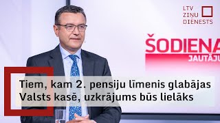 Reirs Tiem kam 2 pensiju līmenis glabājas Valsts kasē uzkrājums būs lielāks [upl. by Gentille]