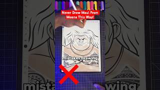 Never Draw Maui This Way 😡 Moana 2 art shorts disney [upl. by Rothenberg]