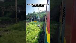 Scenic Khandala Ghat section 🌧️Monsoon time Tunnels amp high viaducts [upl. by Aramit]