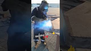 CO2 वेल्डिंग प्रशिक्षण 👌🥀✅ वेल्डिंग मशीन और CO2 गैस Wire E71t1c 😱 Abu Dhabi UAE welding mig [upl. by Hgielac]