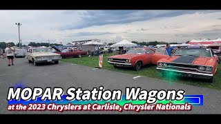 MOPAR Station Wagons at the 2023 Chryslers at Carlisle Chrysler Nationals [upl. by Qulllon]