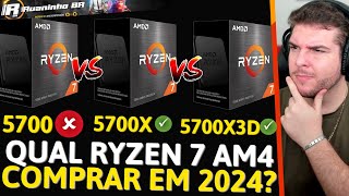 RYZEN 7 5700 VS 5700X VS 5700X3D  PREÇO E PERFOMANCE QUAL VALE A PENA COMPRAR 2024 TOME CUIDADO [upl. by Nierman]