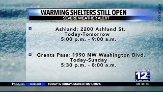 Ashland Grants Pass weather shelters still open [upl. by Petty73]