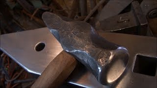 Blacksmithing  forging a cross peen hammer swedish variant [upl. by Henson]