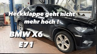 BMW X6 E71 Heckklappe geht nicht mehr auf  Heckklappendämpfer defekt  KENO [upl. by Hanshaw]